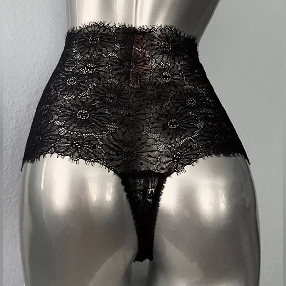 Victorias Secret Burnt Orange Floral/Daisy Nwt High Waist Thong  Panties Small - Picture 6 of 7